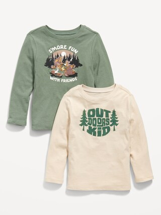 2-Pack Unisex Long-Sleeve Graphic T-Shirt for Toddler | Old Navy (US)