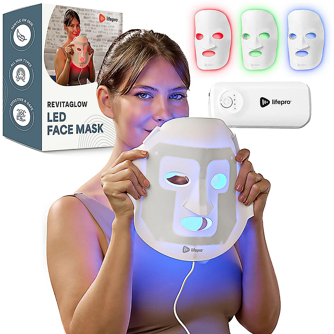 Lifepro RevitaGlow Red Light Therapy Face Mask | Academy Sports + Outdoors