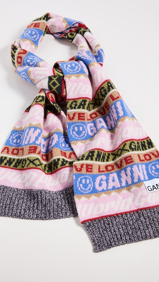 GANNI Graphic Wool Scarf | SHOPBOP | Shopbop