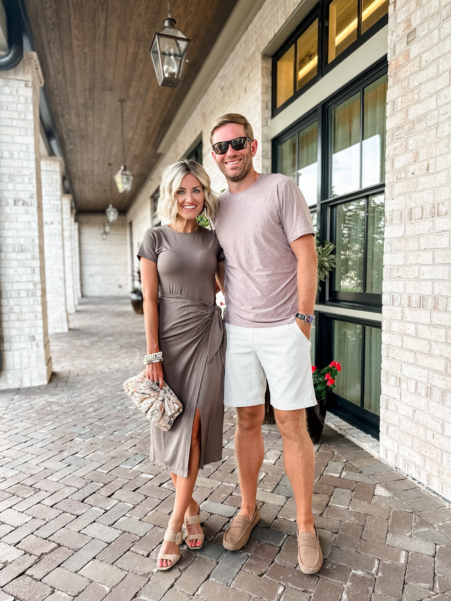 Date night outfit ideas! I am wearing an XS in the wrap dress and Chris is in a M in the tee and 33 in the shorts! 

Loverly Grey, date night outfit idea 

#LTKmens #LTKstyletip #LTKFind