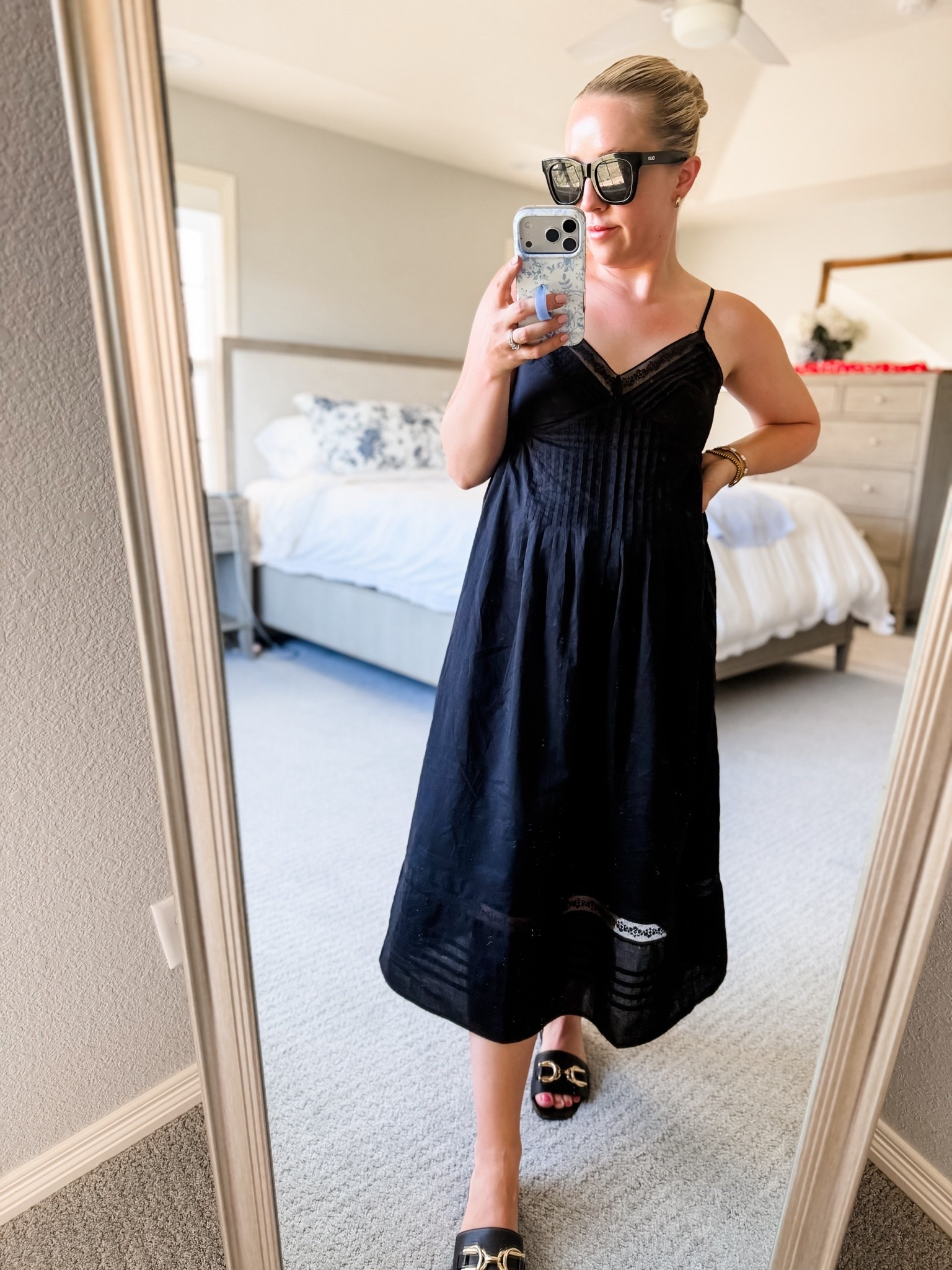 Love this strappy black dress for a day dress out or it can be a good date night dress with the lace neckline. Fits tts, but I liked the 2 petite vs my true size 4! Adjustable straps and lightweight! $39 dress. 

Petite dress, black dress, summer dresses, summer outfit, loft

#LTKootd #LTKPetite #LTKSaleAlert