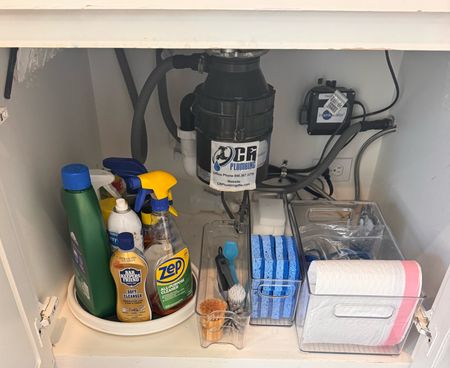 Finally organized under my sink! Feels so much better. The lazy Susan's are great for cleaning products so you can easily see everything that you have.


#LTKHome