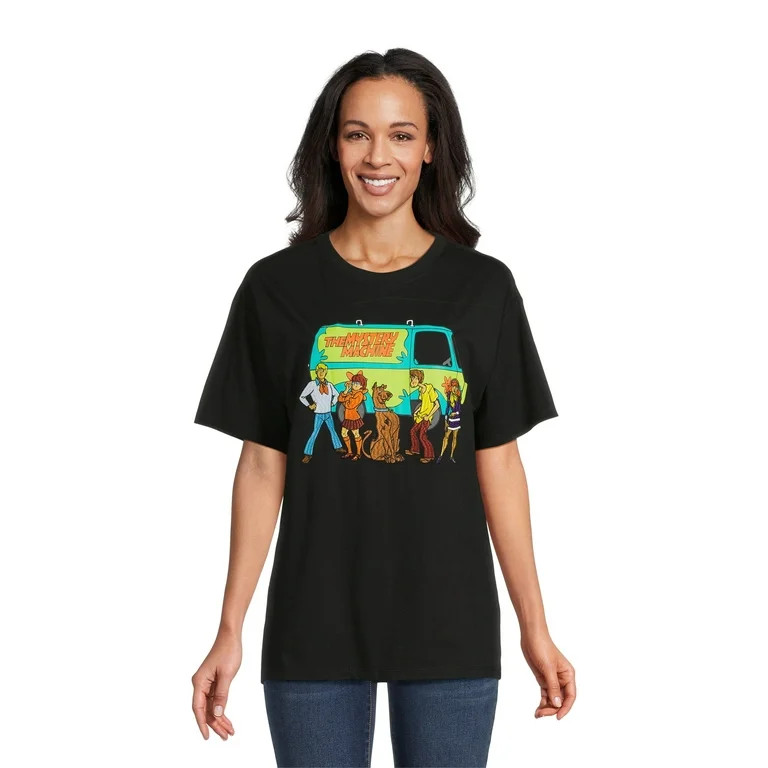 Scooby Doo Women’s Juniors Graphic Embroidery T-Shirt with Short Sleeves, Sizes XS-3XL | Walmart (US)