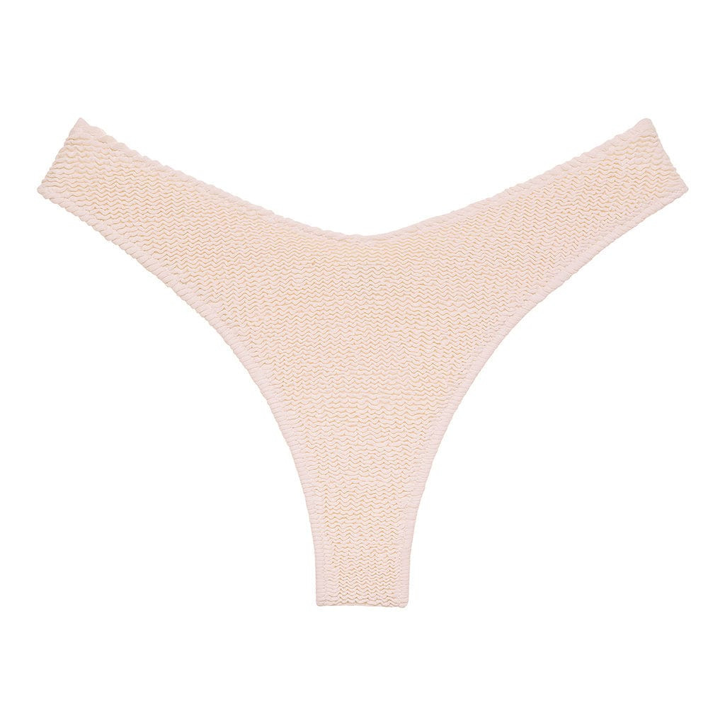Crema Scrunch Lulu (Zig-Zag Stitch) Bikini Bottom | Montce