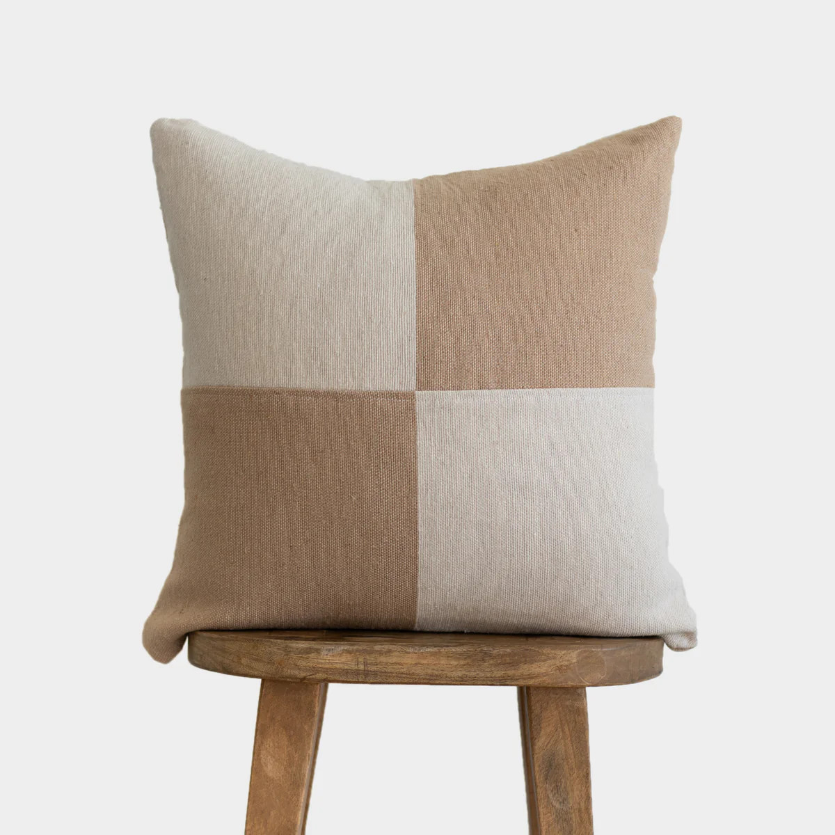 Kala in Tan - 22" Moroccan Pillow Cover | Woven Nook