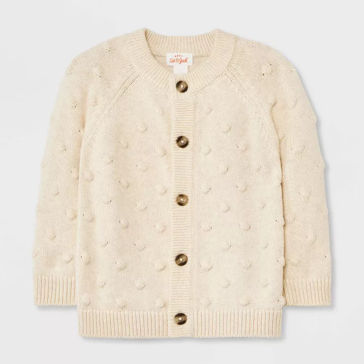 Baby Bobble Sweater Cardigan - Cat & Jack™ Oatmeal | Target