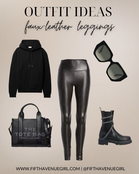 Spanx faux leather leggings outfit. What to wear with leather leggings.

#LTKitbag #LTKstyletip #LTKshoecrush