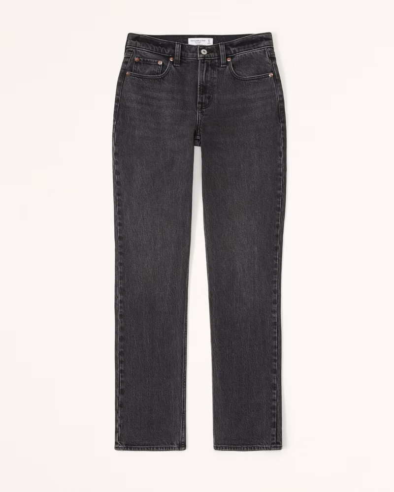 Curve Love Mid Rise 90s Straight Jean | Abercrombie & Fitch (US)