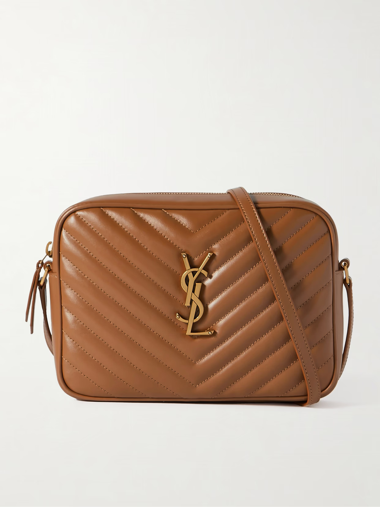 SAINT LAURENT - Loulou Medium Quilted Leather Shoulder Bag - Brown | NET-A-PORTER (US)