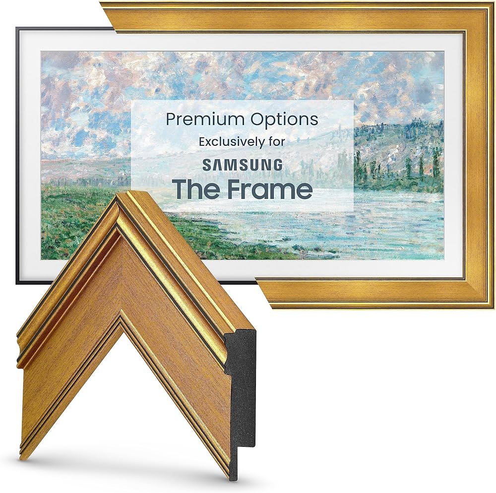 Deco TV Frames - Antique Gold Smart Frame Compatible Only with Samsung The Frame TV (55", Fits 20... | Amazon (US)