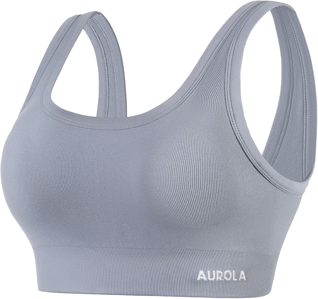 AUROLA Power Sports Bras for Women - Push Up Workout Bra Square Neck Yoga Bra Padded Low Impact G... | Amazon (US)