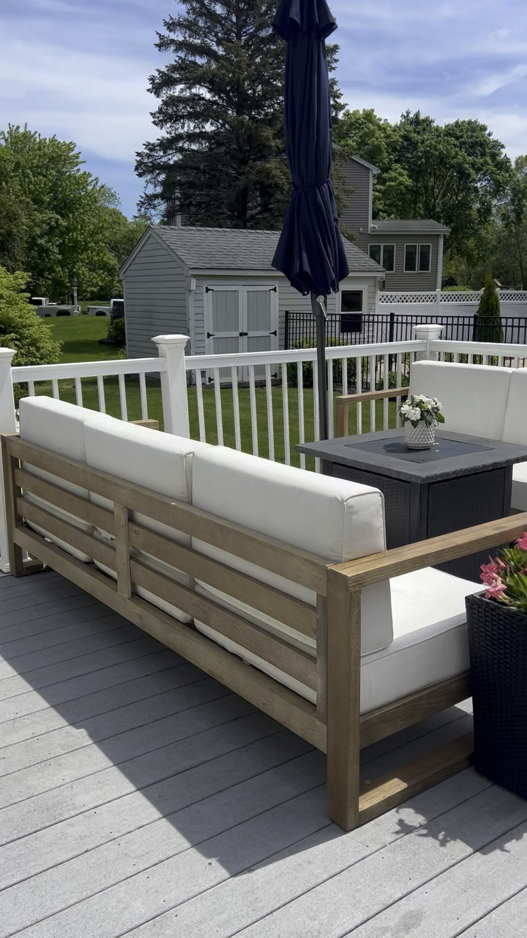 Still loving our outdoor furniture! We’ve had these couch’s for over 5 years and they still look great!
Outdoor furniture, sofa, couches, patio, white outdoor set up, outdoor entertaining, parties, #worldmarket

#LTKStyleTip #LTKSeasonal #LTKHome