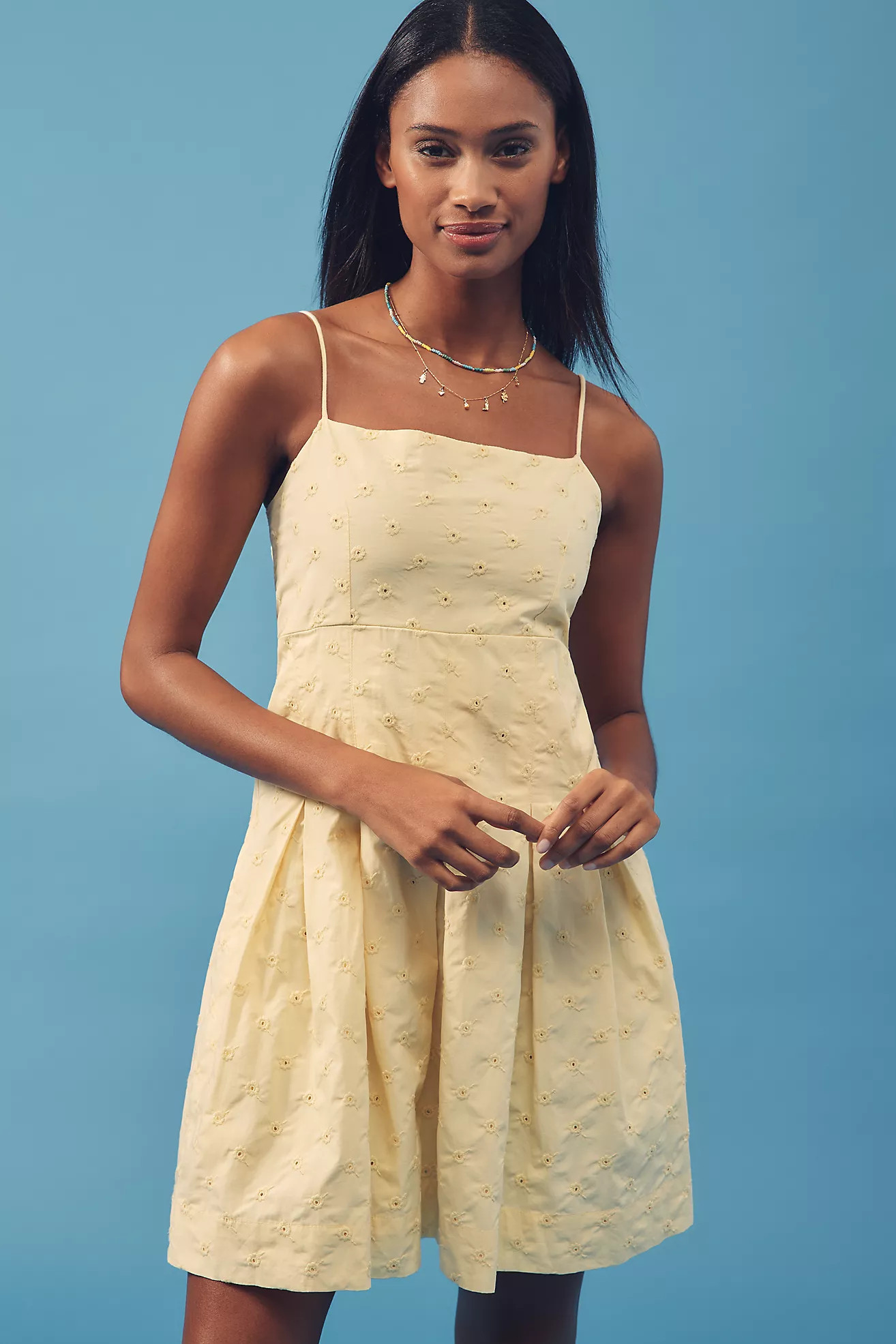 Damson Madder Iris Sleeveless Embroidered Mini Dress | Anthropologie (US)