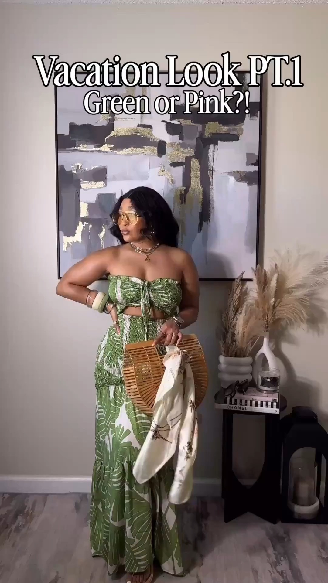 This cut out maxi dress and bamboo bag look  is screaming beach/ tropical vacation vibes. This Maxi dress is gorgeous! It comes in 8 colors/prints! The smocking  and front cut out detailing is everything. When it comes to anything smocked…I always size down because it’s guaranteed to be stretchy! I’m wearing a small in both of these.( I’m typically a medium girl). I’m wearing gold sandals and khaki heels with each. 
Dresses: Small

#LTKgrwm #LTKSeasonal #LTKootd