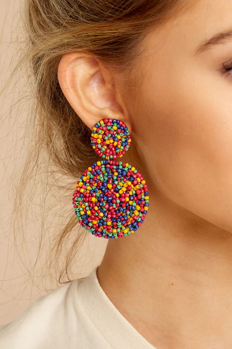 Around It All Rainbow Earrings | Red Dress 