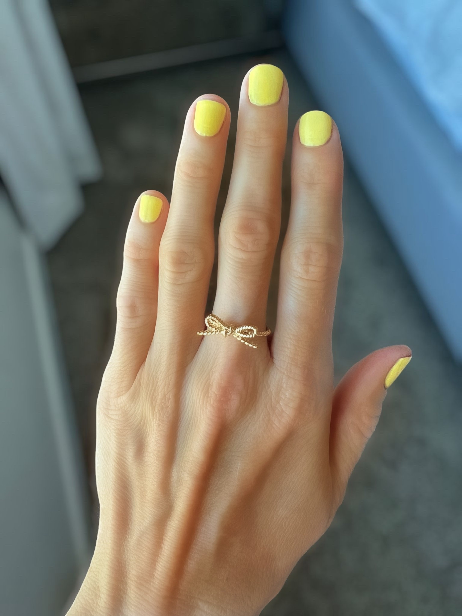 Fresh New Mani 🍋: Essie Gel Couture in ‘Rev It Up’ + Essie Top Coat = Perfection!!! 

Best nail polish I have found that actually acts like a gel polish and stays for days, but doesn’t harm your natural nail and doesn’t require setting lights. Also, removal is a breeze with a basic polish remover. OBSESSED!!!!

#essie #gel #couture #nail #polish #care #manicure #pedicure #natural #paint #top #coat #clear  #yellow #gold #ring #band #bow #jewelry #art #summer #spring #nails #beauty #holiday #gifts #long #lasting #vegan #clean #oil #cuticle #target #amazon