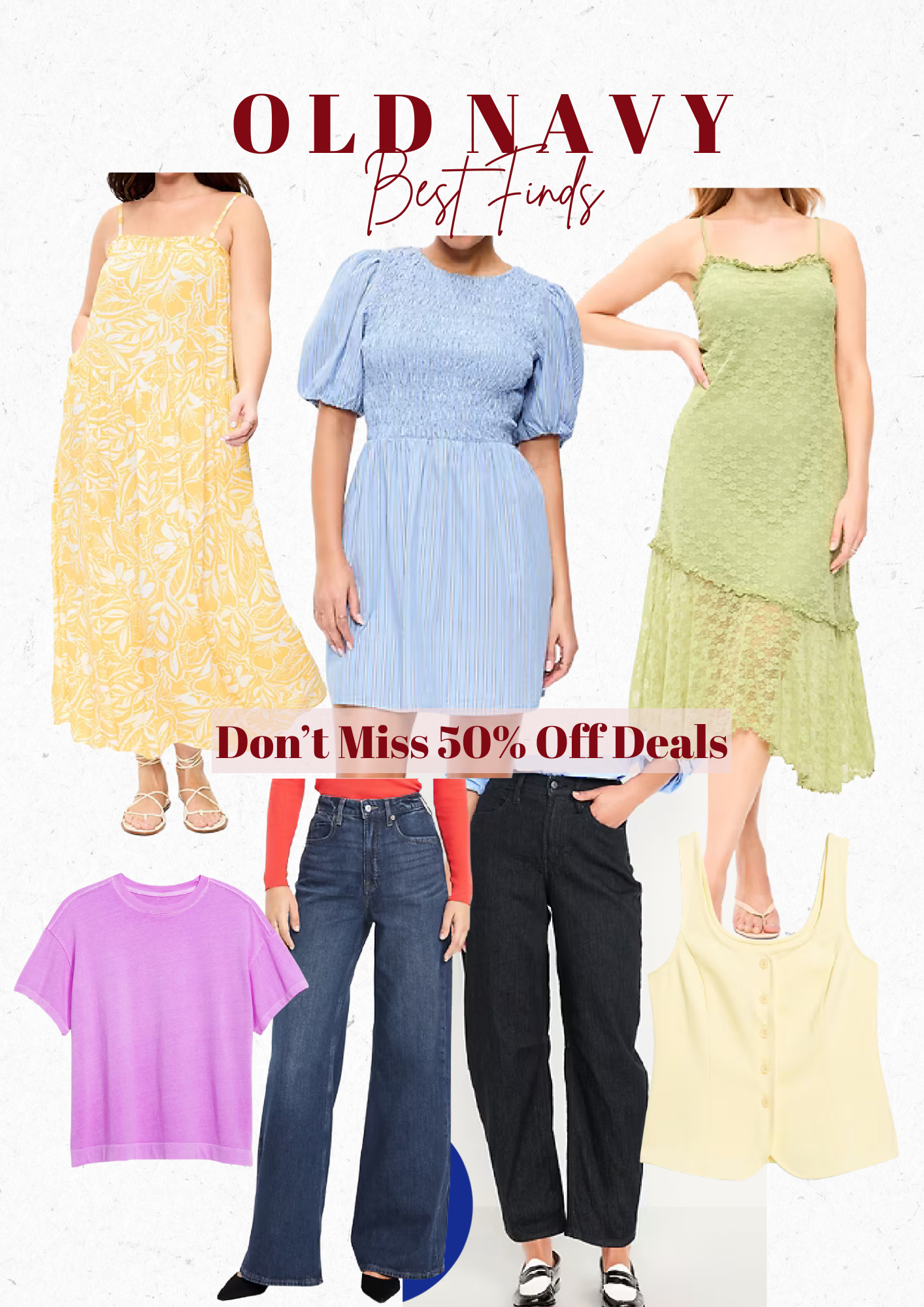 Old navy still having a big sale, up to 50% off. 

 