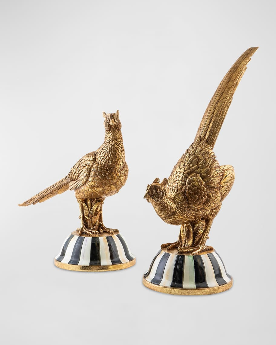 MacKenzie-Childs Golden Pheasant Figures, Set of 2 | Neiman Marcus