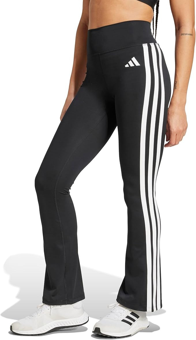 adidas Women's Optime Essentials 3-Stripes Flared Training Leggings | Amazon (US)