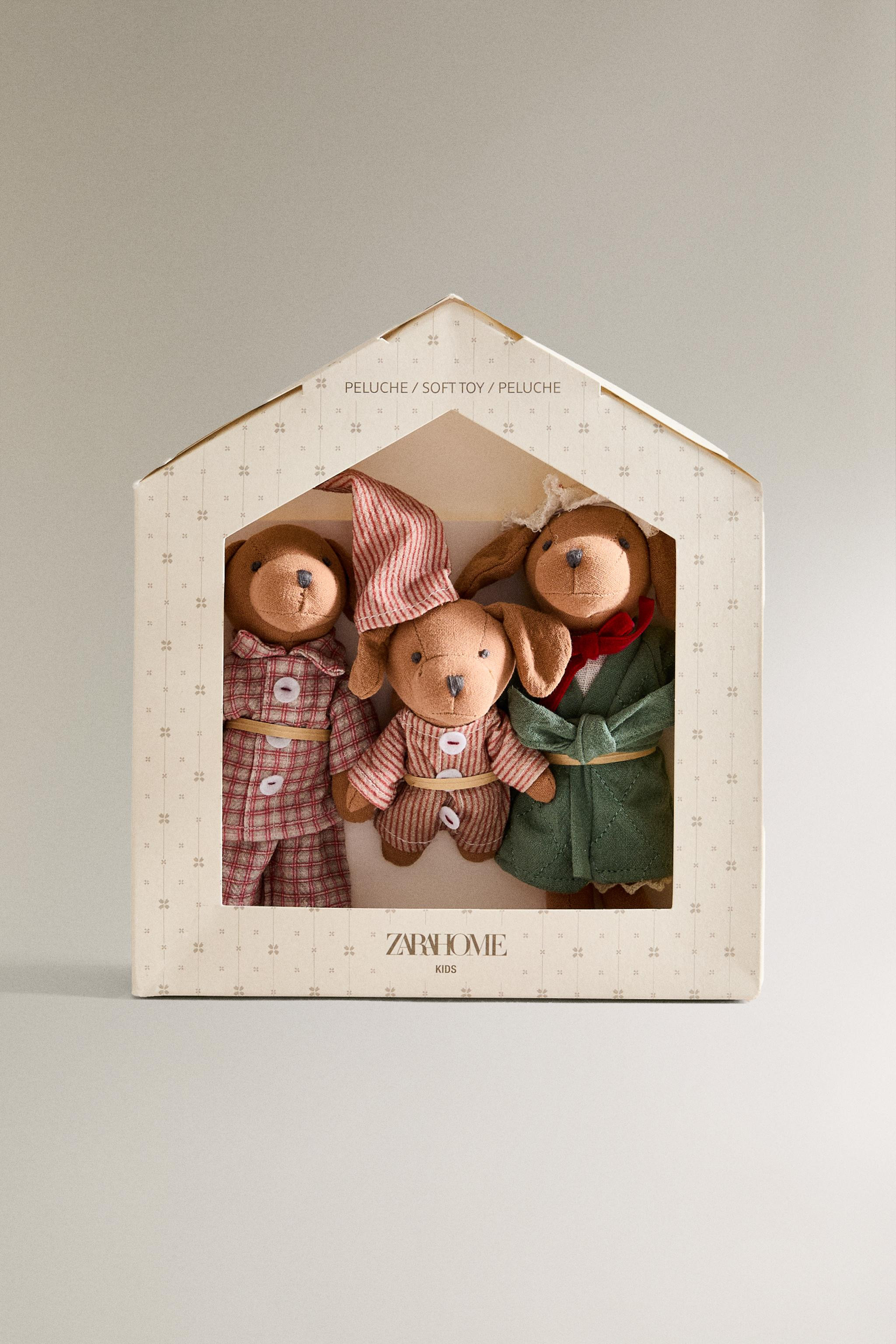 CHILDREN’S DOG FAMILY PLUSH TOY SET (SET OF 3) | Zara US