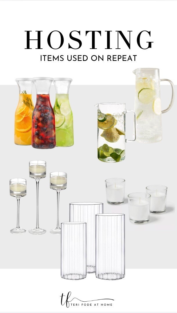 An Easter hosting setup featuring a simple juice bar, sip station, and infused water pitcher styled with glass carafes and layered candlelight for a look that feels fresh, elevated, and effortless for brunch gatherings; easter hosting ideas, easter brunch setup, juice bar setup, mimosa bar, drink station ideas, infused water pitcher, glass carafes, drink dispensers, brunch hosting ideas, candle holders, layered candles, table styling ideas, entertaining at home, hosting essentials, modern hostess, simple hosting ideas, spring entertaining, easter table decor, brunch table styling

#LTKHome #LTKSeasonal