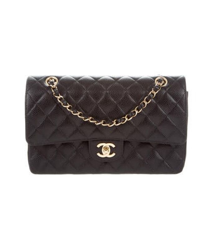 Chanel Caviar Classic Medium Double Flap Bag Black Chanel Caviar Classic Medium Double Flap Bag | The RealReal