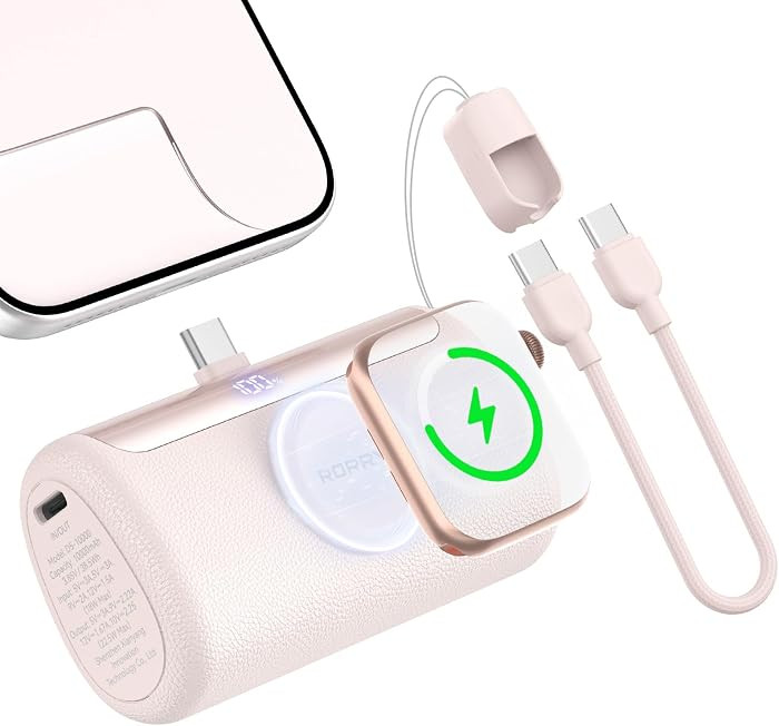 RORRY PalmGo Portable Charger, 10000mAh PD 22.5W Fast Charging Mini Power Bank with Built-in USB ... | Amazon (US)