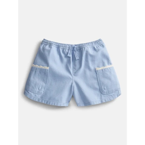 Wonder Nation Little Girls Pull On Shorts, Sizes 4-10 | Walmart (US)