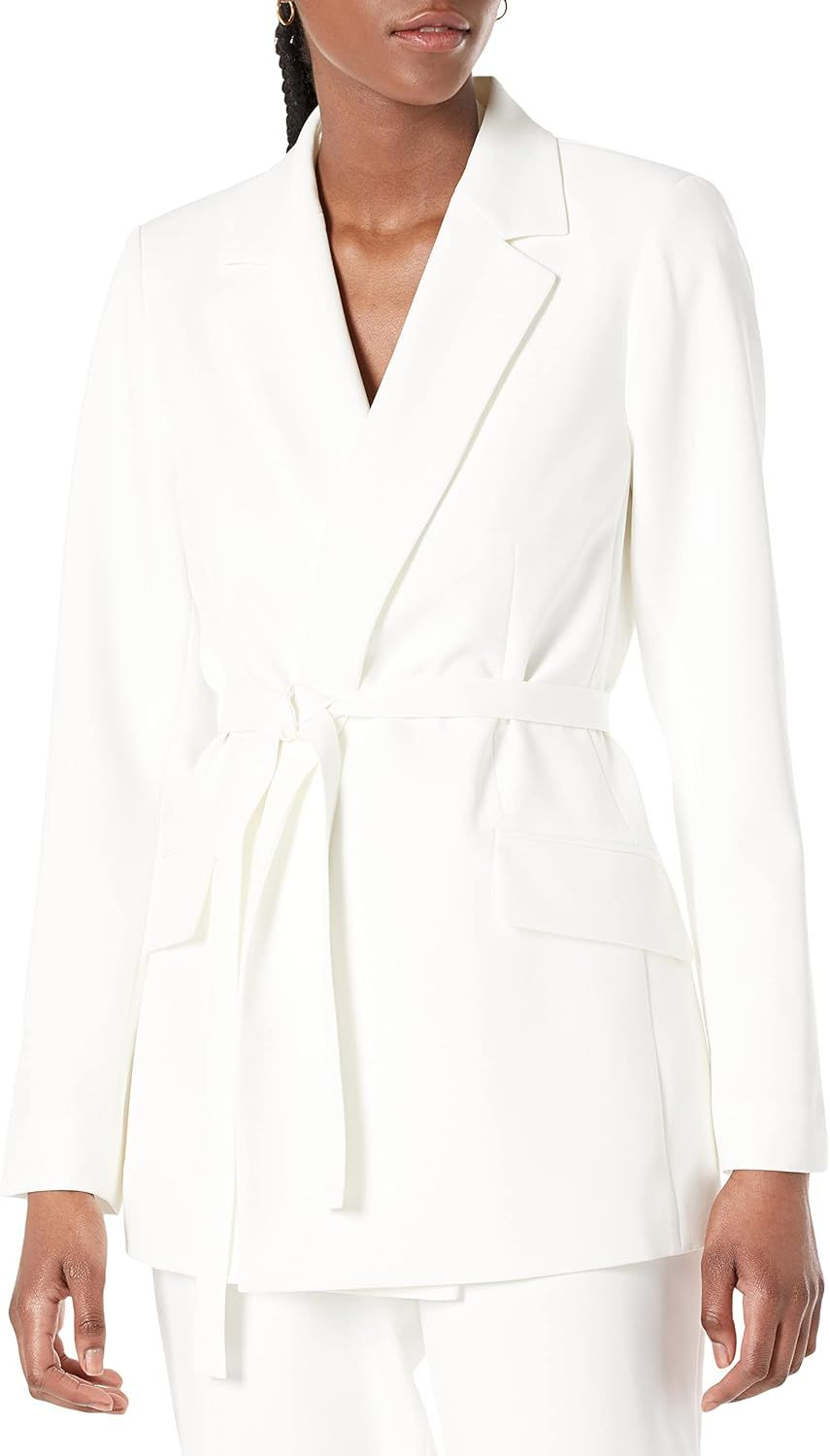 The Drop Women's Ren Wrap Front Belted Blazer | Amazon (US)