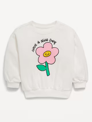 Long-Sleeve Graphic French Terry Sweatshirt for Toddler Girls | Old Navy (US)