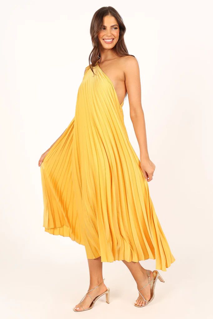 Cali One Shoulder Midi Dress - Saffron | Petal & Pup (US)
