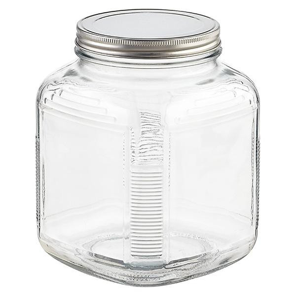 anchor 1 gal. Glass Cracker Jar Aluminum Lid | The Container Store