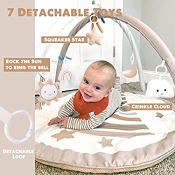 little dove Baby Gym and Infant Play Mat Rainbow Design for Newborn Stage-Based Developmental Act... | Amazon (US)