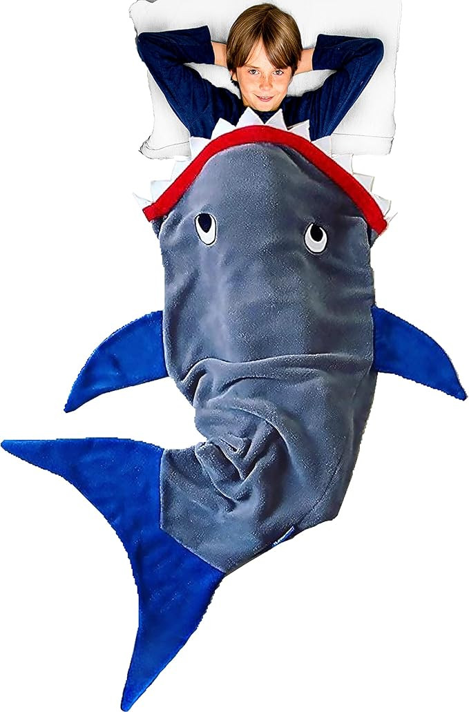 Blankie Tails | Shark Blanket, New Shark Tail Double Sided Super Soft and Cozy Minky Fleece Blank... | Amazon (US)