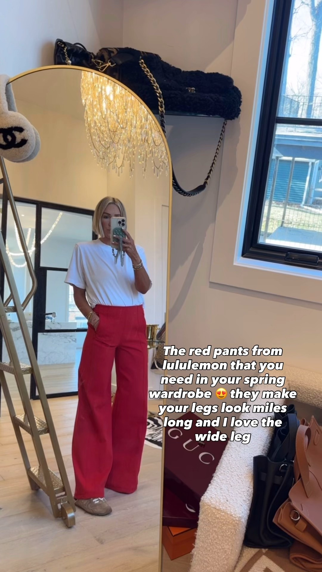 The viral red wide leg pants from lululemon 🔥🔥🔥 I’m in a medium for reference 