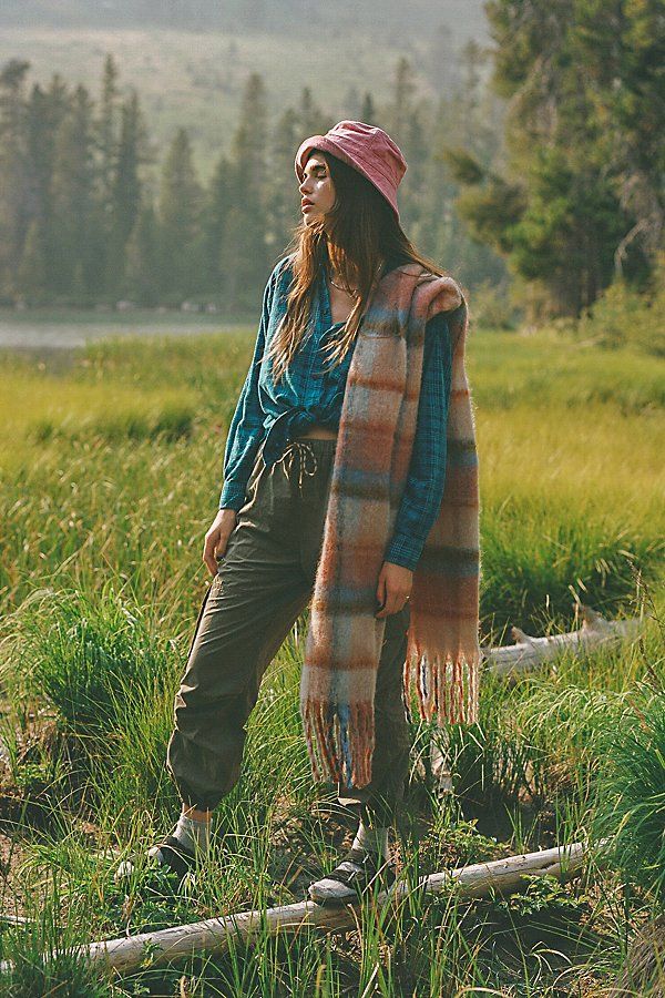 Brushed Plaid Scarf | Urban Outfitters (US and RoW)