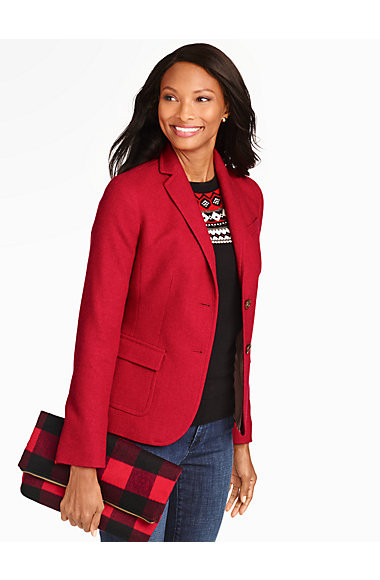 Herringbone Shetland Blazer | Talbots