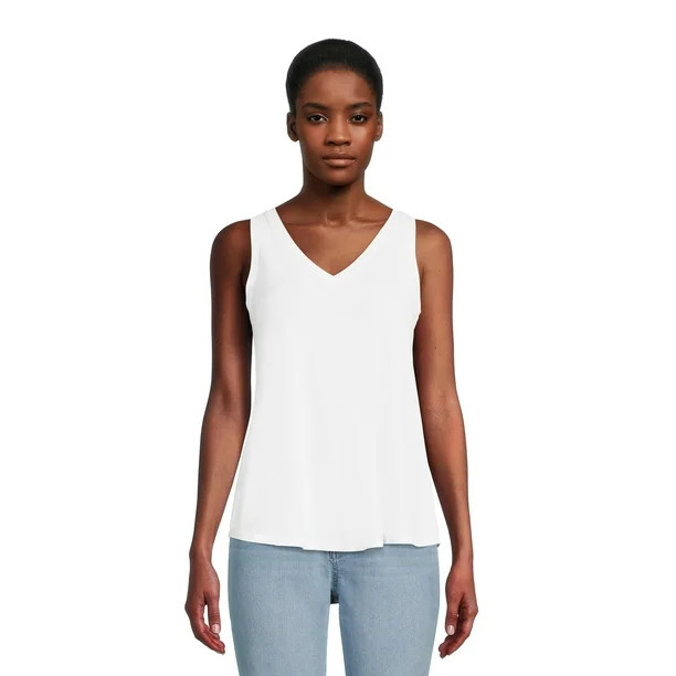 Time and Tru Women's High Low Tank Top, 2-Pack | Walmart (US)
