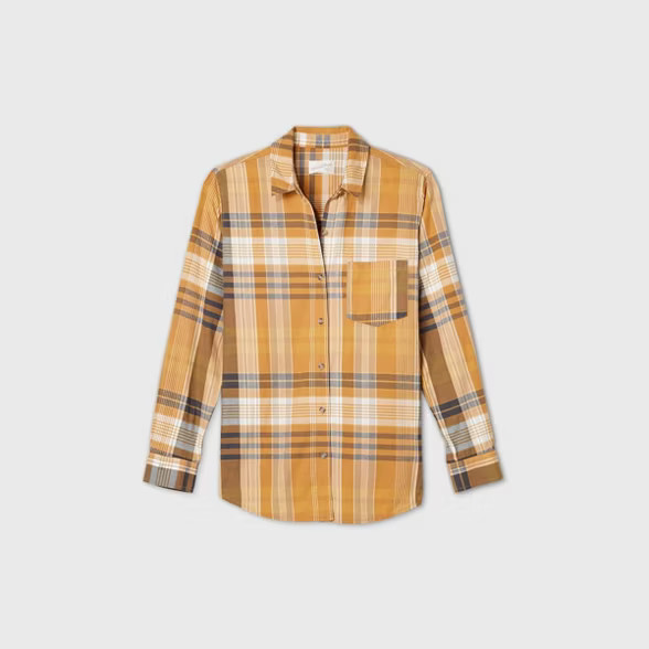 Women's Plaid Long Sleeve Button-Down Shirt - Universal Thread™ | Target