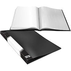 Presentation Book 40 Clear Pockets Sleeves Protectors Art Portfolio Clear Book for Artwork, Repor... | Amazon (US)