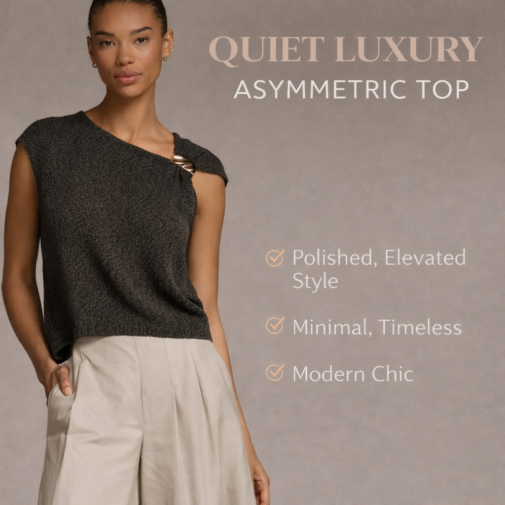 The Anthropologie Asymmetric Hardware Sweater Tank is the perfect elevated basic for a modern, minimal wardrobe. Featuring a sculptural one-shoulder silhouette and metallic hardware detail, this chic knit top instantly upgrades skirts, trousers, or denim for a polished quiet luxury look.

#QuietLuxuryStyle #AnthropologieStyle #AsymmetricTop #ElevatedBasics #MinimalFashion #ModernChic #CapsuleWardrobe #EffortlessStyle #WomenStyle #LuxuryLook 

 #LTKSpringSale #LTKgrwm #LTKTravel