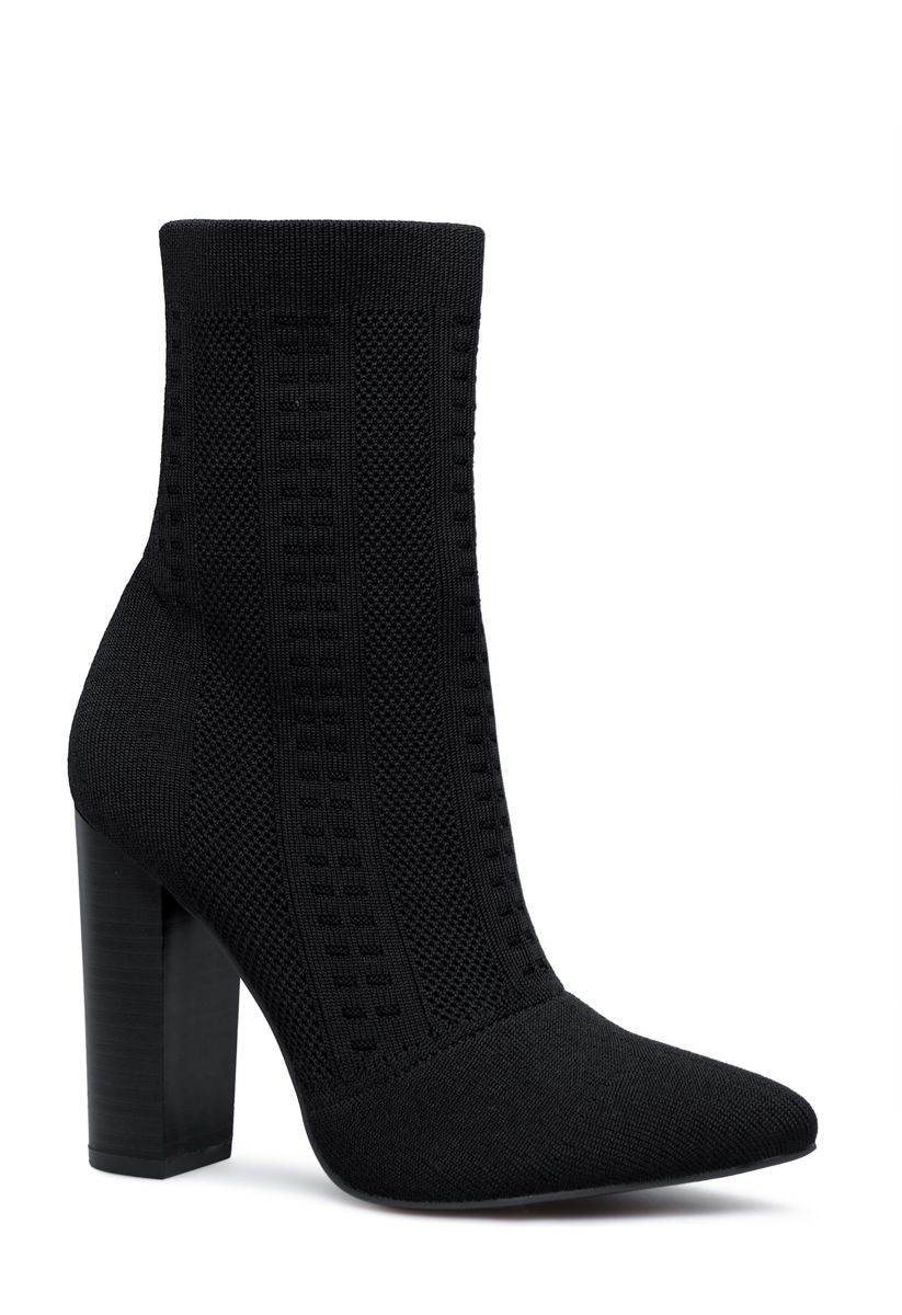 Shoedazzle Booties Jessica Sock Bootie Womens Black Size 5.5 | ShoeDazzle