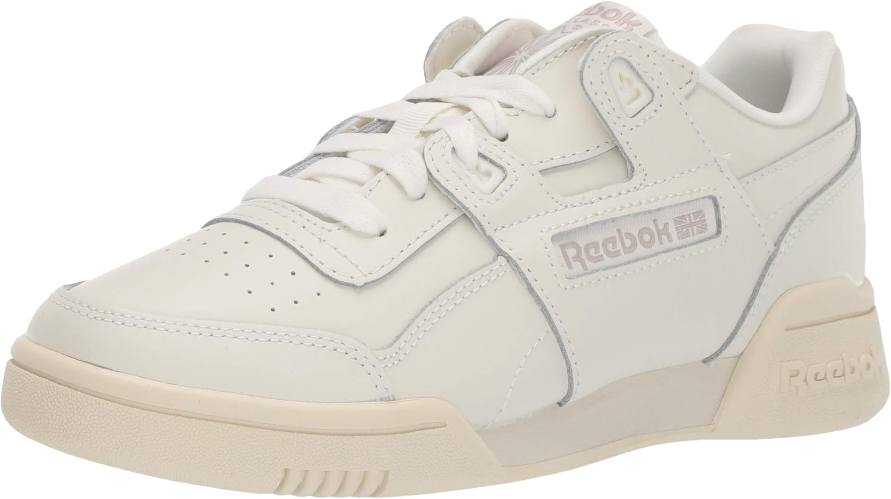 Amazon.com | Reebok Women's Workout Lo Plus Sneaker, Chalk/Weathered White, 9.5 M US | Fashion Sn... | Amazon (US)