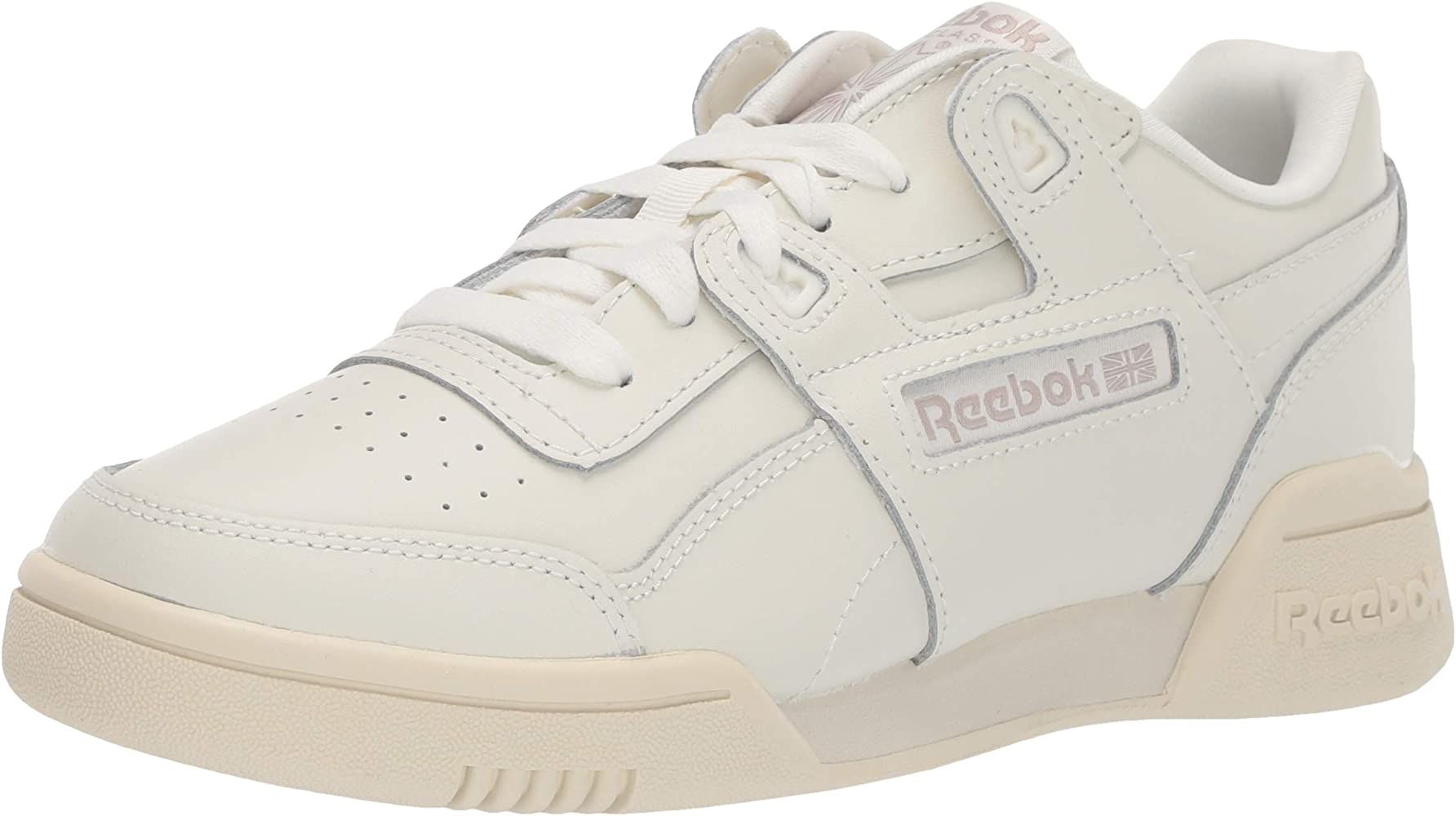 Amazon.com | Reebok Women's Workout Lo Plus Sneaker, Chalk/Weathered White, 9.5 M US | Fashion Sn... | Amazon (US)