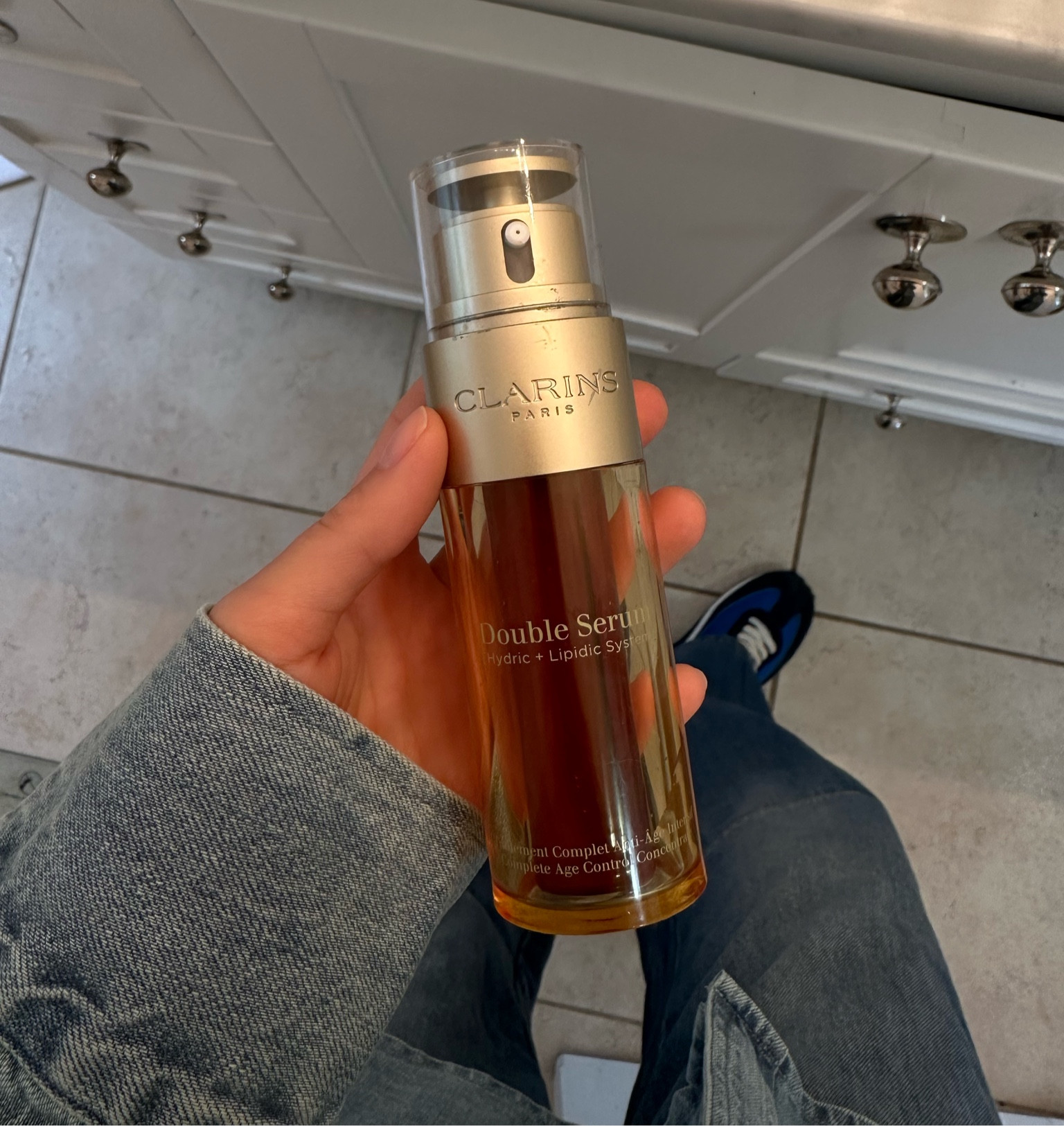 EMPTY ALERT! that’s when you know it’s good! obsessed with the Clarins Double Serum! 