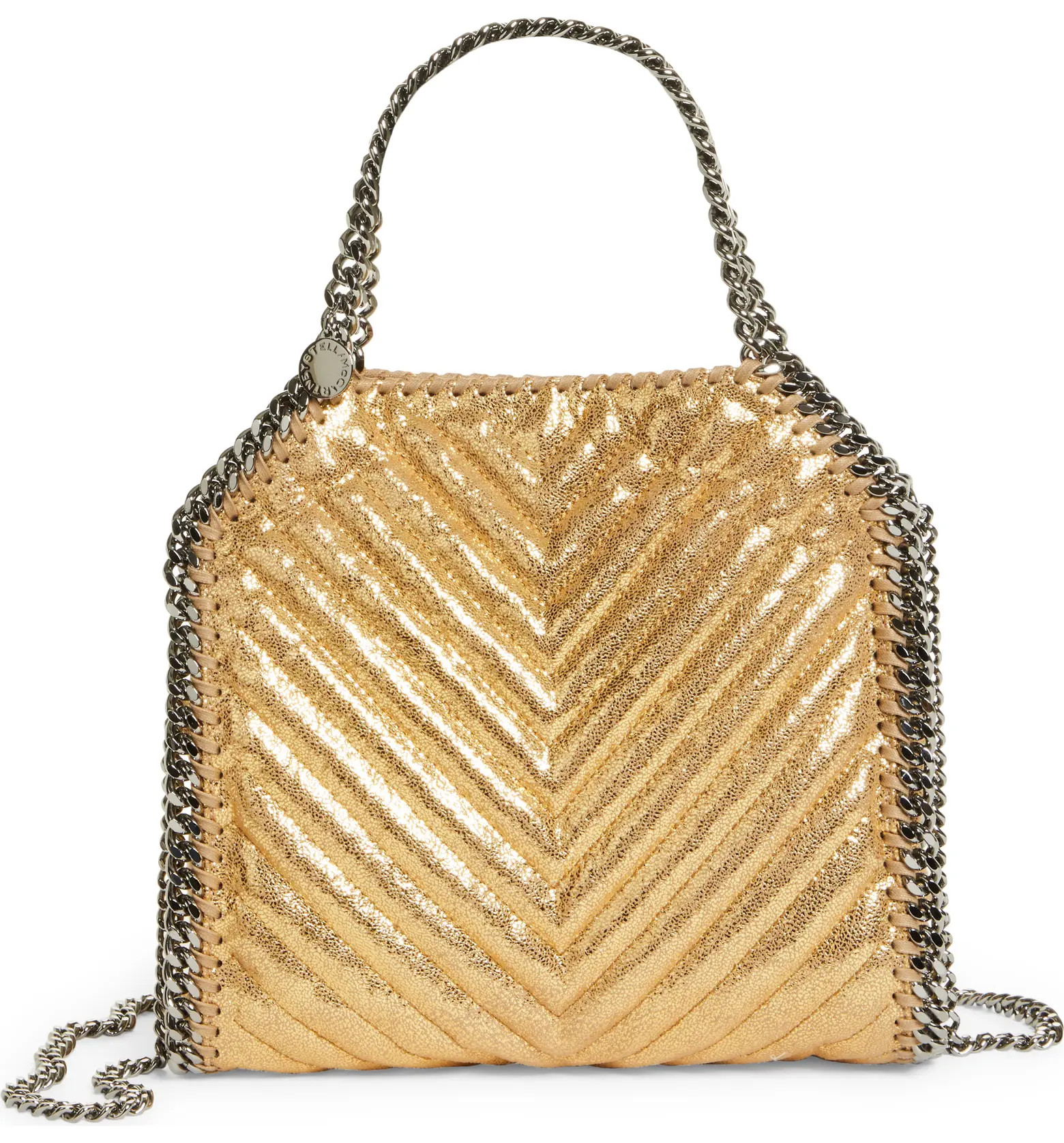 Mini Falabella Quilted Metallic Crossbody Bag | Nordstrom