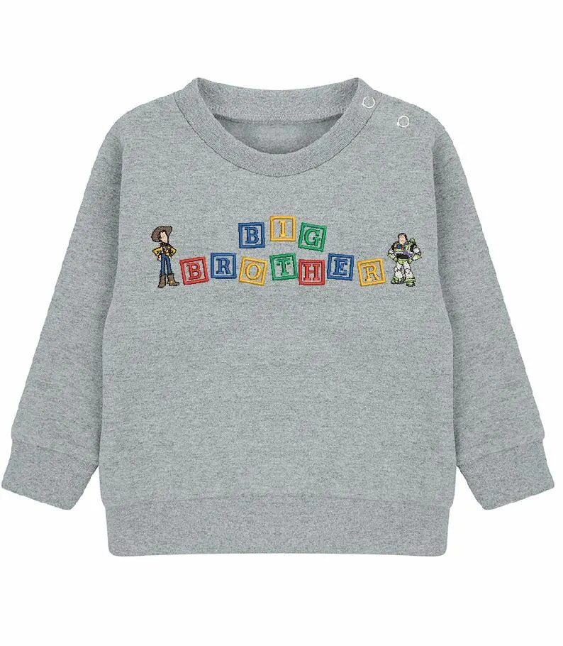 Custom name woody and buzz sweatshirt - Big brother announcement jumper - little brother matching sweater sets | Etsy (Global)