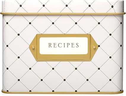 Jot & Mark Decorative Tin for Recipe Cards | Holds Hundreds of 4” x 6” Cards (Dots) | Amazon (US)