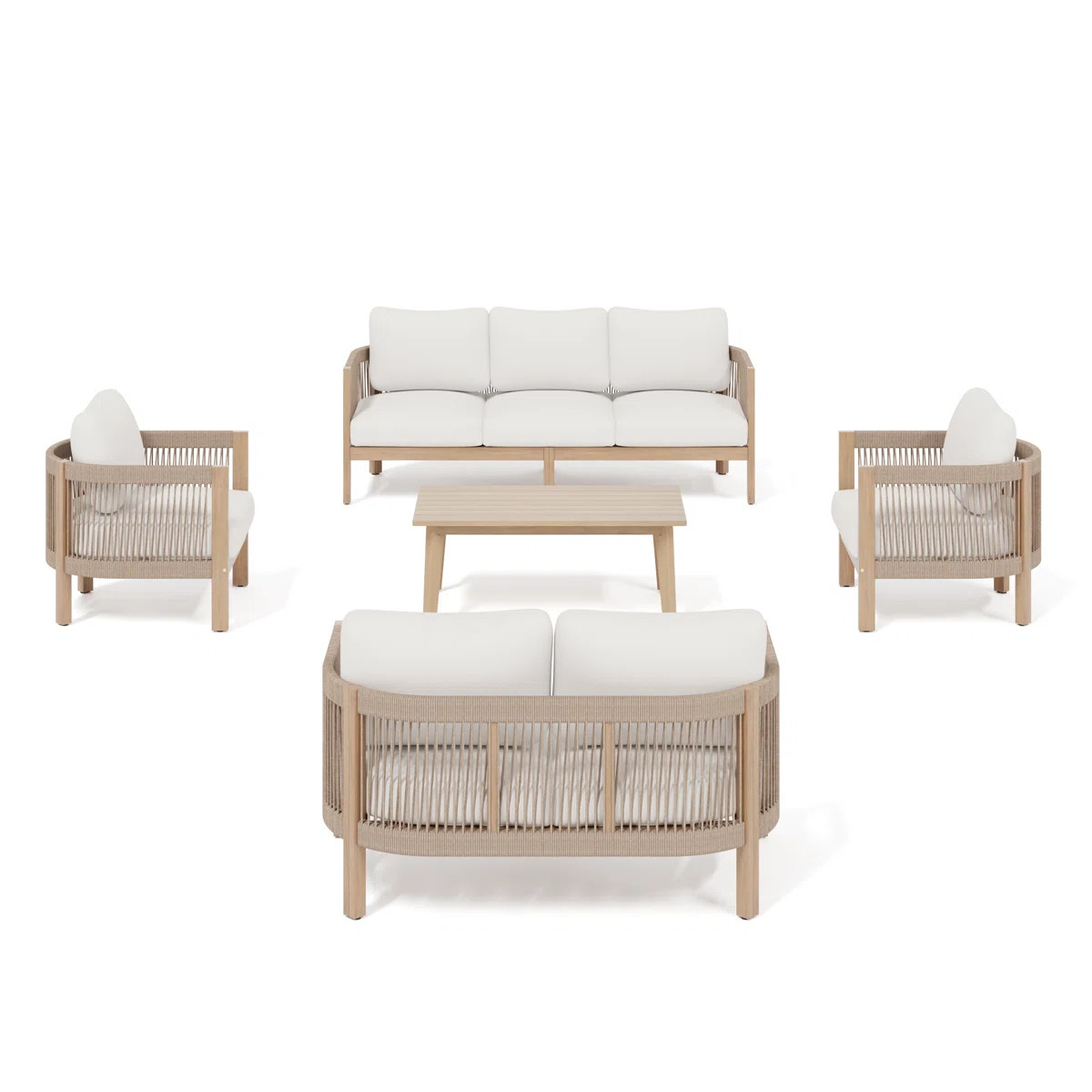 7 - Person Outdoor Seating Group With Cushions | Wayfair North America