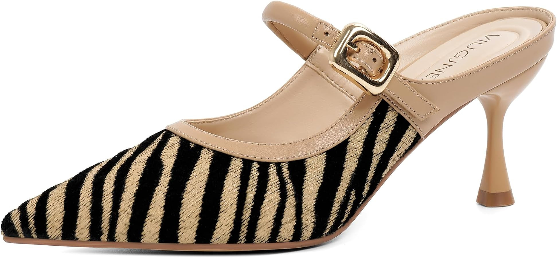 Closed Toe Kitten Heel Mules for Women | Amazon (US)